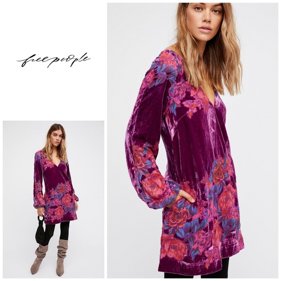 Free People Dresses & Skirts - NWOT, Free People, Misha Burnout Velvet Mini Dress
